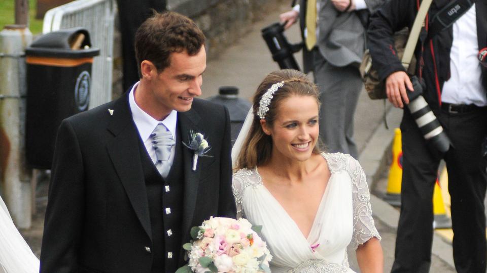 Andy Murray and Kim Sears on wedding day