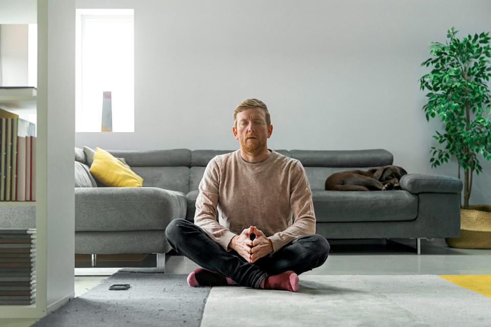 man meditating