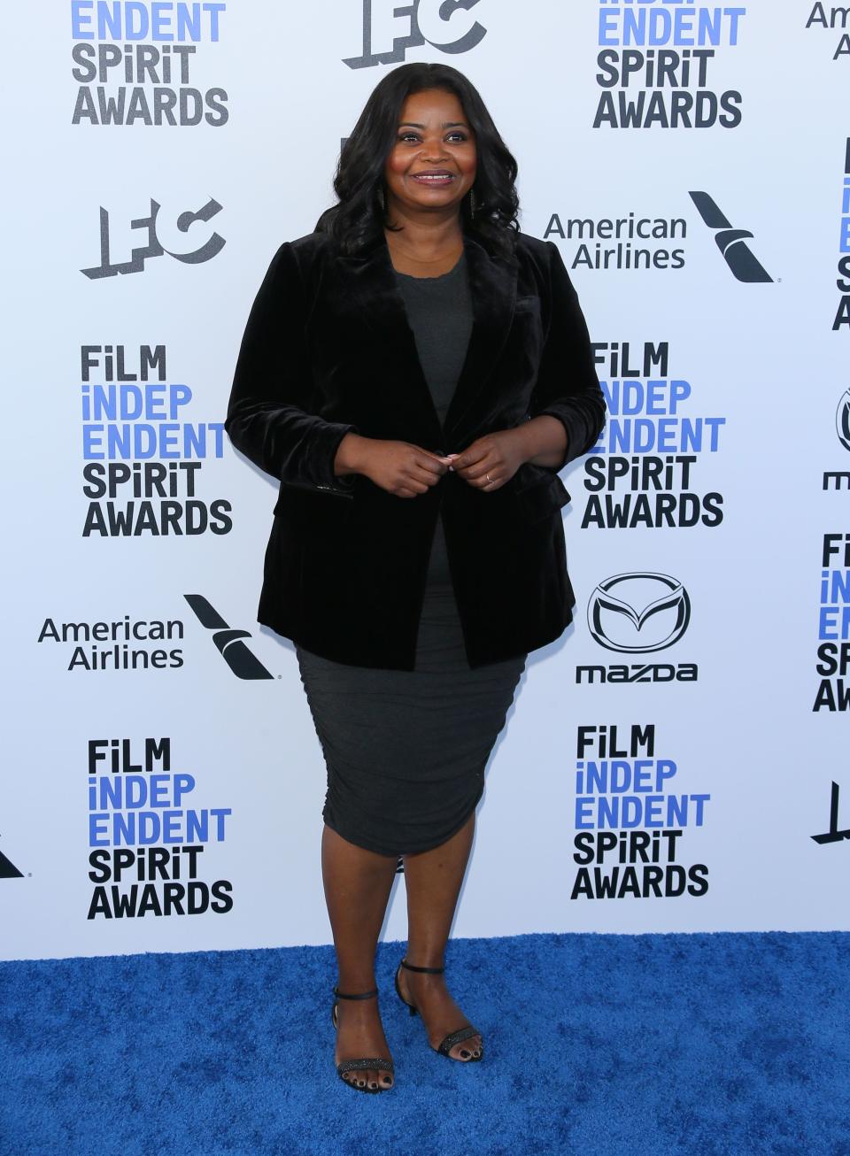 Octavia Spencer arrives for the Film Independent Spirit Awards.