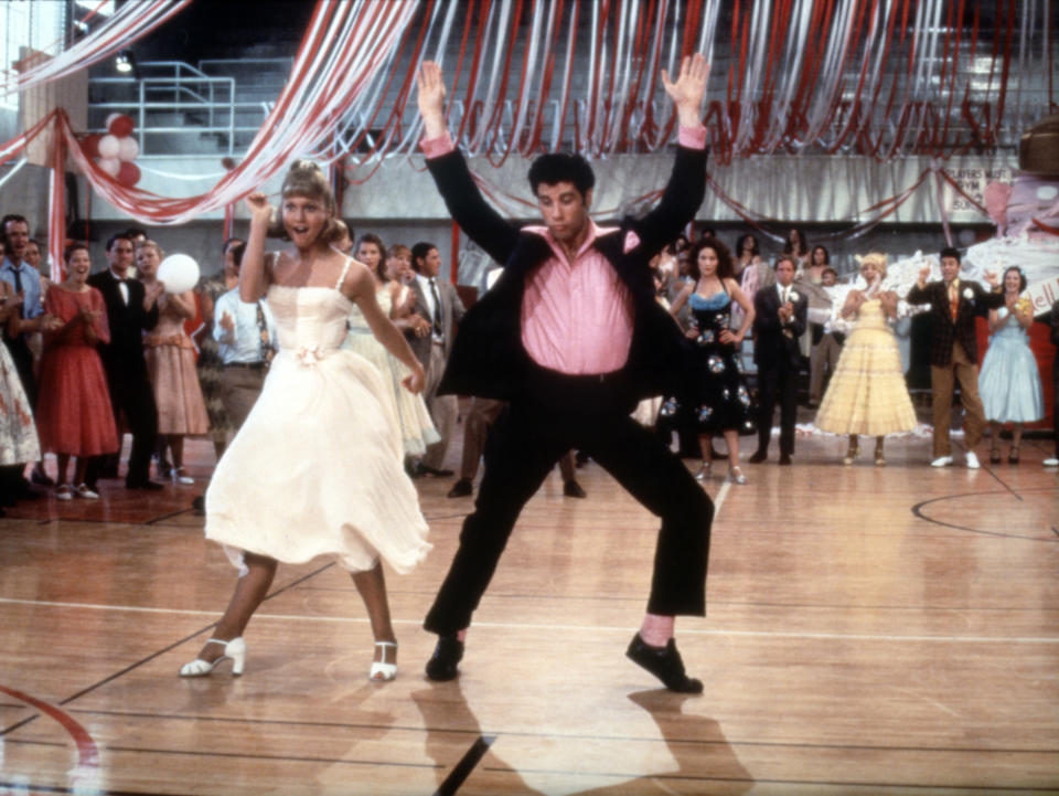 John Travolta and Olivia Newton-John in "Grease"