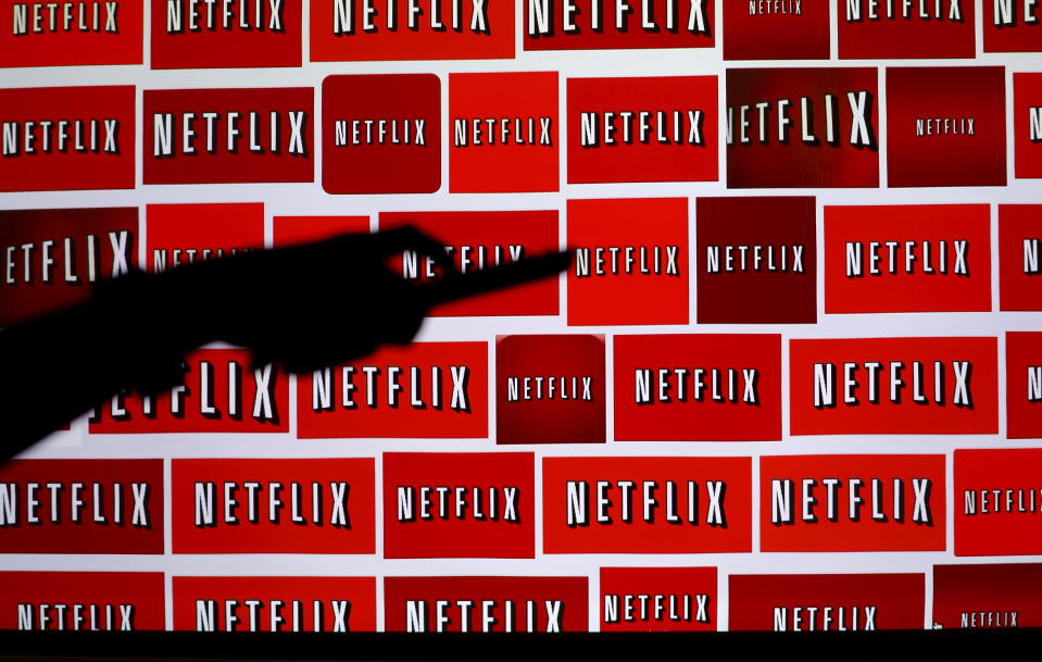 The Netflix logo is shown in this illustration photograph in Encinitas, California October 14, 2014.   REUTERS/Mike Blake/File Photo