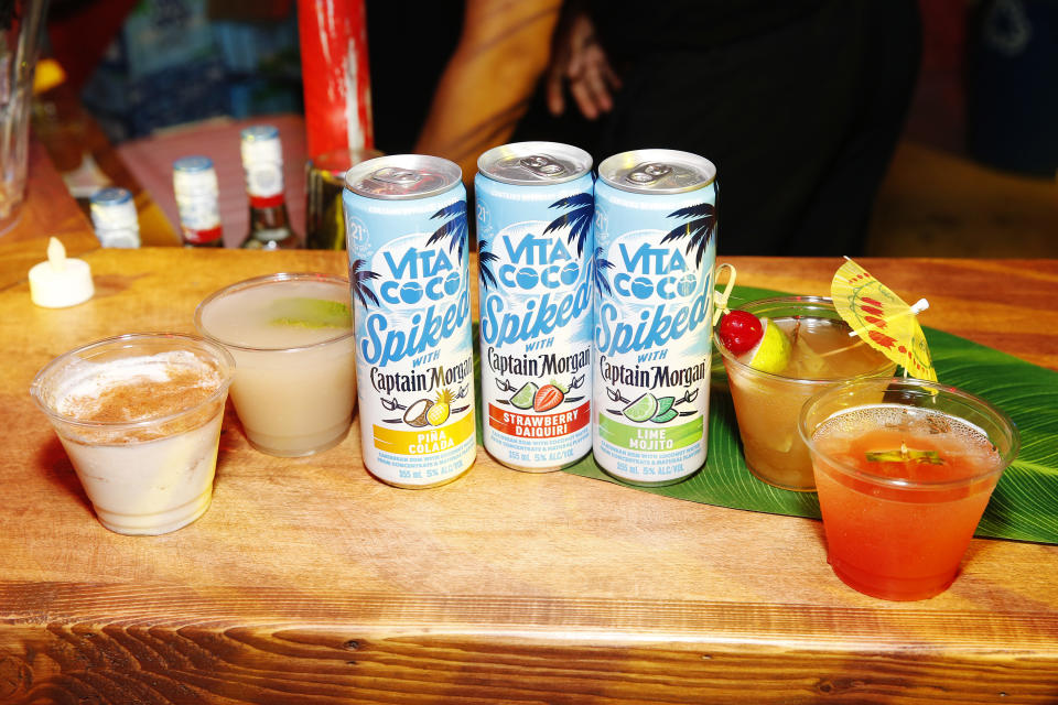 Vita Coco spiked with Captain Morgan
