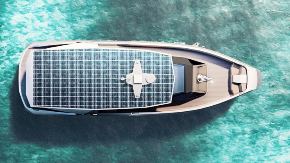 Tyde Open electric foiling yacht.