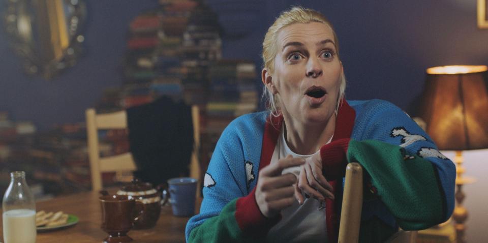 Sara Pascoe stars in her own BBC sitcom ‘Out of Her Mind’ playing a deranged version of herself (BBC)