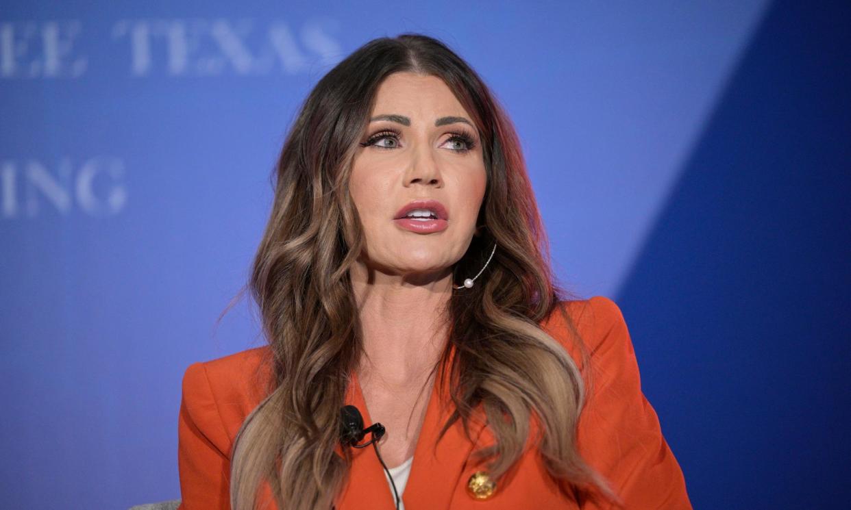 <span>Kristi Noem at a panel discussion in Florida in 2022.</span><span>Photograph: Phelan M Ebenhack/AP</span>