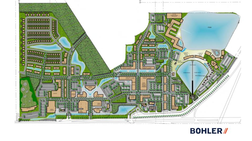 Design plans for the 200-acre Willow Lakes on West Midway Road in Fort Pierce, a Wavegarden surfing and entertainment village that received a first set of zoning approvals from the Fort Pierce City Commission, Sept. 21, 2020.