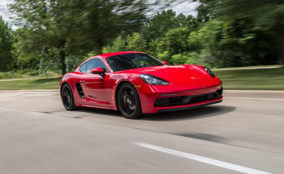 <p>A few years ago Porsche made the controversial decision to replace <a href="https://www.caranddriver.com/porsche/718-cayman" rel="nofollow noopener" target="_blank" data-ylk="slk:the Cayman;elm:context_link;itc:0;sec:content-canvas" class="link ">the Cayman</a> and Boxster's naturally aspirated flat-six engine with a turbocharged flat-four when it facelifted the models to create the 718. This change was made under the guise of improved efficiency, but it turned out the fours weren't any better in fuel economy. Making matters worse, the six-cylinder Supra does better than each version of the Cayman.</p><p>At <strong>25/22/29 mpg combined/city/highway</strong>, the base Cayman with the 300-hp 2.0-liter four gets 1 mpg less than the Supra in the combined rating and 2 mpg less in the city and highway tests. The Cayman S has a 350-hp 2.5-liter four, which is rated at 1 mpg less than the base Cayman in each test, and <a href="https://www.caranddriver.com/reviews/a23725427/2018-porsche-718-boxster-cayman-gts-numbers/" rel="nofollow noopener" target="_blank" data-ylk="slk:the Cayman GTS;elm:context_link;itc:0;sec:content-canvas" class="link ">the Cayman GTS</a> is even less efficient at 22/20/26 mpg.</p><p>Because the Supra is auto only, we only compared it to versions of the Cayman equipped with the seven-speed PDK automatic. But when equipped with the six-speed manual, each version of the Cayman is even less fuel-efficient.</p>