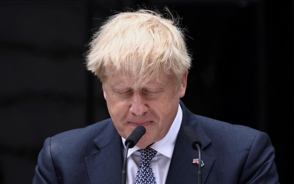 Boris Johnson announced his resignation as Prime Minister on Thursday - but a timetable on his departure is still to be agreed - HENRY NICHOLLS 