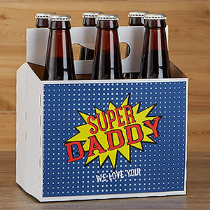 Super Dad Personalized Beer Bottle Carrier