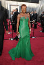 <b>Oscars 2012: Red carpet photos</b><br><br> <b>Green with envy...</b> Viola Davis lost out to Meryl Streep for the Best Actress prize.