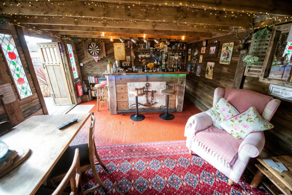 The miniature pub has been built from as much reclaimed material as possible. (SWNS)