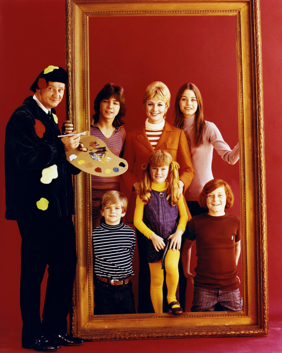 Clockwise, from left: Dave Madden, David Cassidy, Shirley Jones, Susan Dey, Danny Bonaduce, Suzanne Crough and Brian Forster in 1971