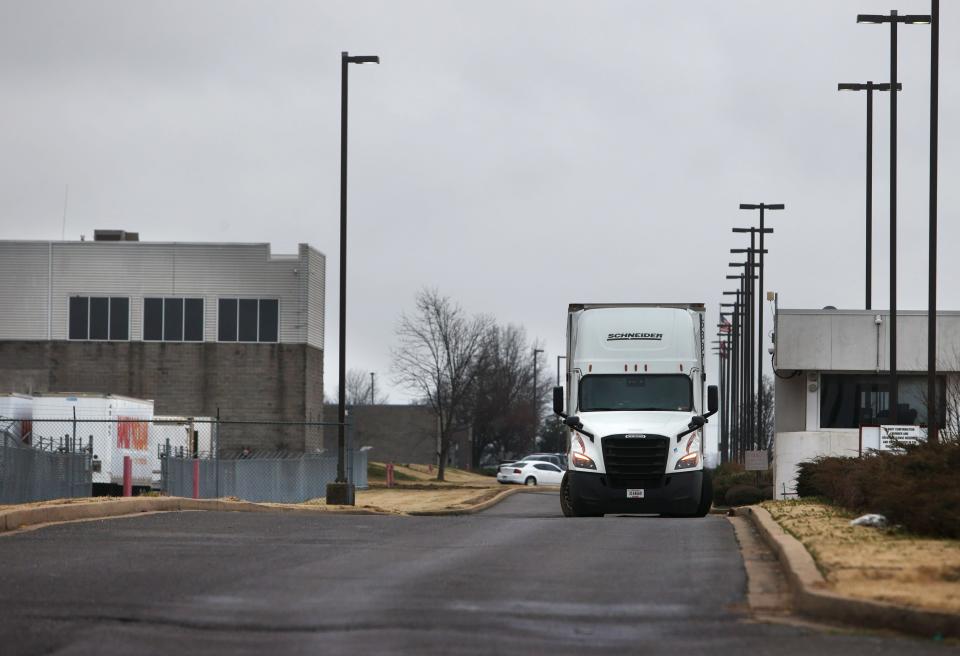 Family Dollar distribution center in West Memphis, Ark. on Monday, Feb. 21, 2022 where a rodent infestation caused the company to close stores in the Mid-South that may have been shipped contaminated products. 