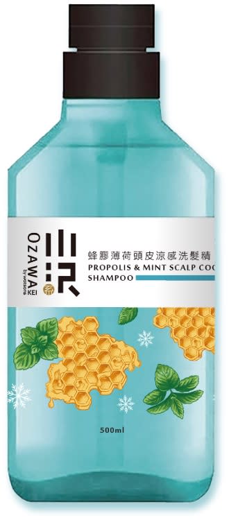 OZAWAKEI 蜂膠薄荷頭皮涼感洗髮精，NT$199