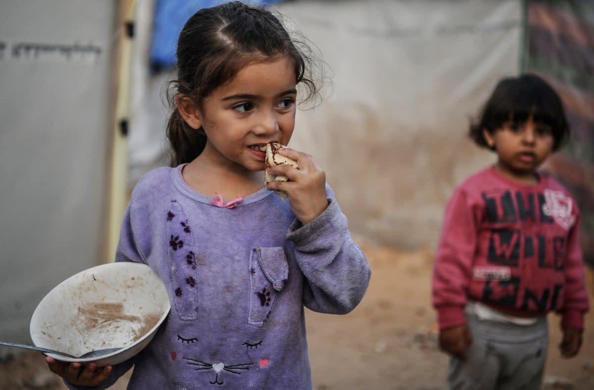 Approximately 90 per cent of children in Gaza are experiencing severe food poverty (Unicef)