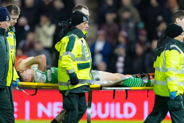 Josh Campbell stretchered off in Edinburgh derby after collision with Dylan  Levitt