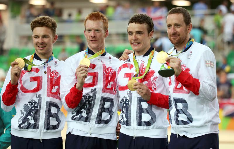 FILE PHOTO: 2016 Rio Olympics Cycling Track - Men's Team Pursuit Victory Ceremony