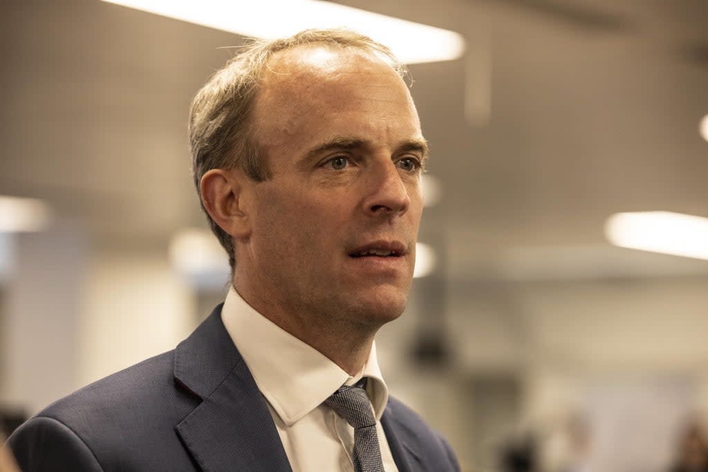 Foreign Secretary Dominic Raab is in Qatar (Daily Telegraph/PA) (PA Wire)