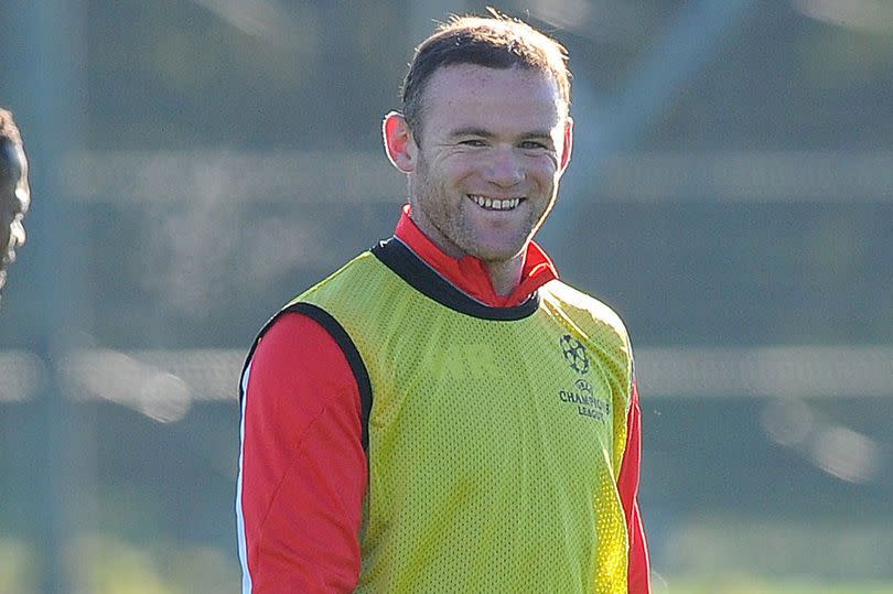 wayne rooney in manchester united training