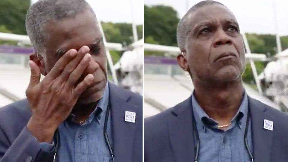 Michael Holding broke down discussing his family's experiences of racism.