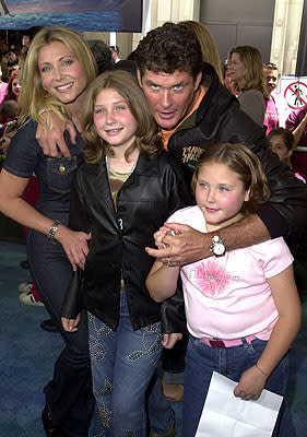 Pamela Bach , David Hasselhoff and family at the Los Angeles premiere of Disney's Atlantis: The Lost Empire