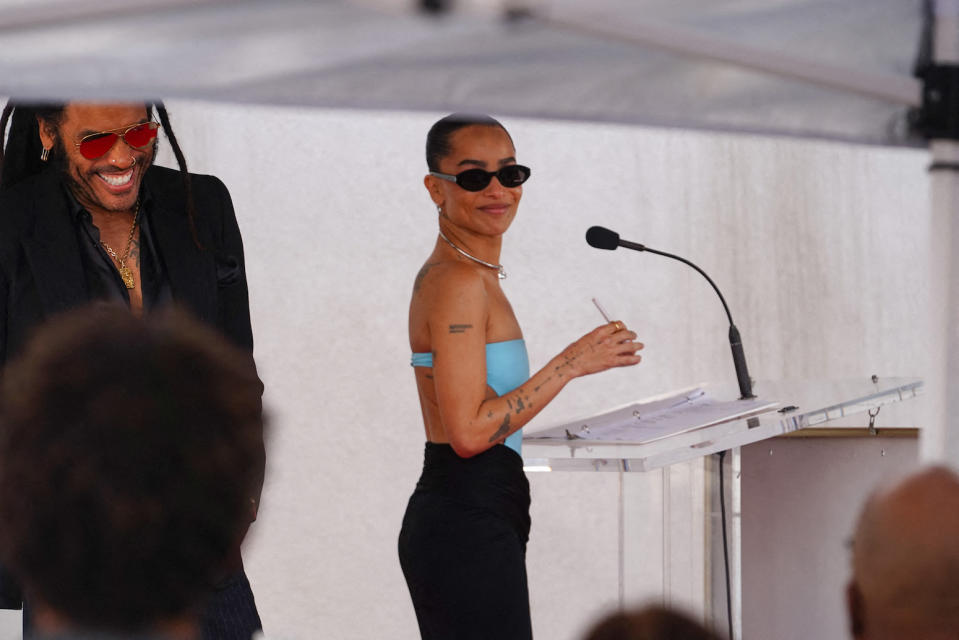 Zoë Kravitz a fait un discours en l'honneur de son père Lenny