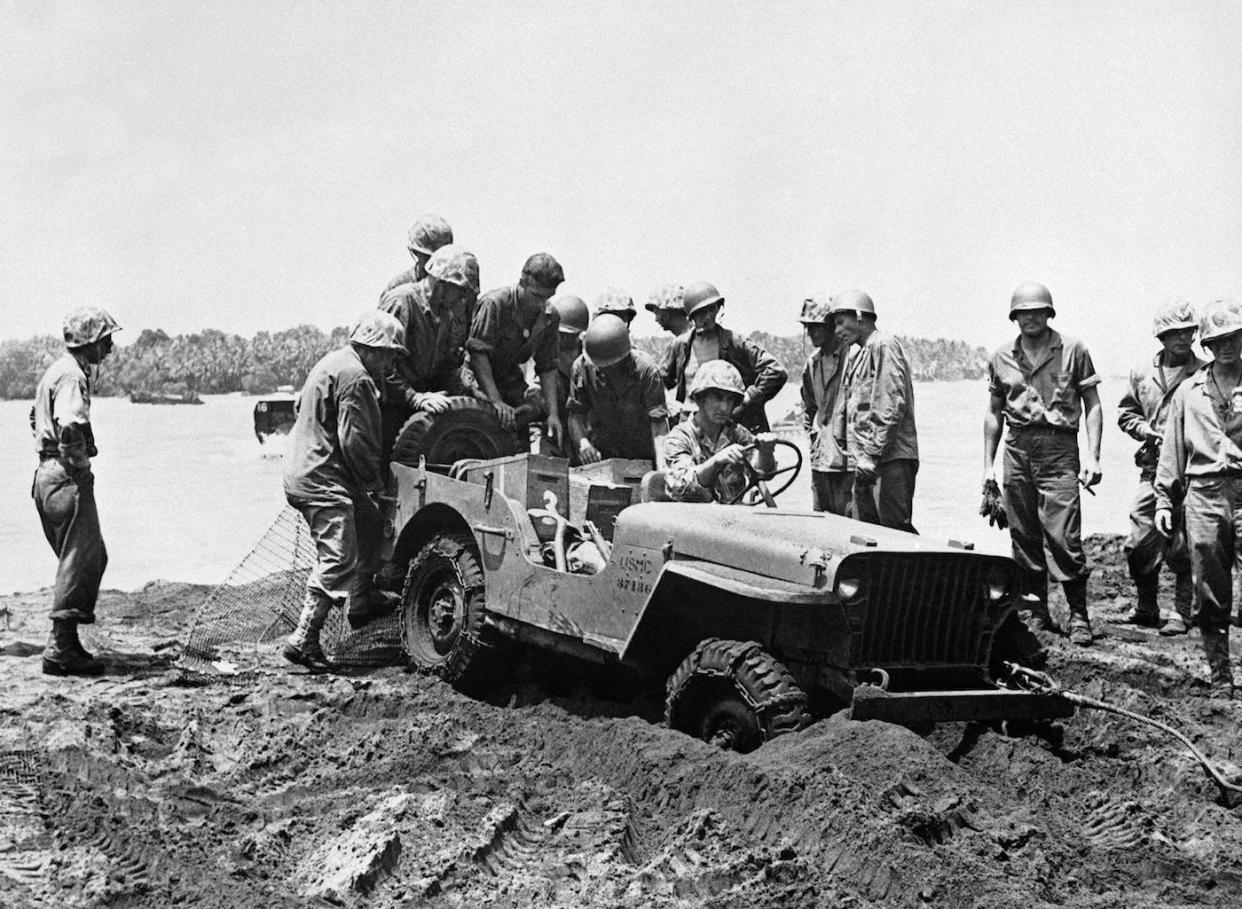 US Marines World War II WWII jeep Pacific Bougainville