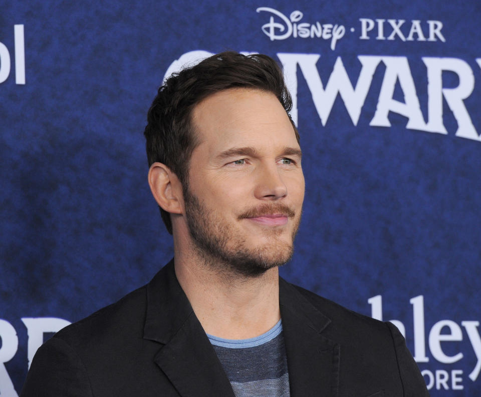 Chris Pratt posing on a red carpet