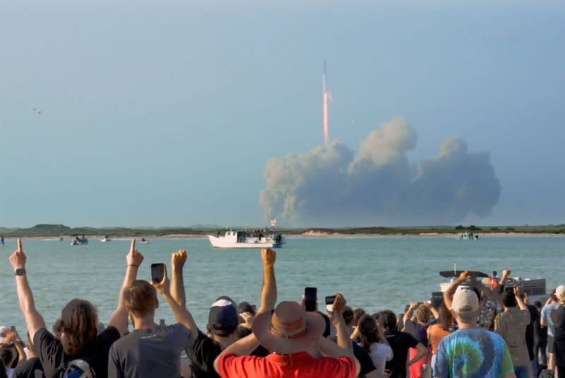 The April test flight of the Starship ended with the vehicle breaking up mid-flight above Boca Chica, Texas. File Photo by SpaceX