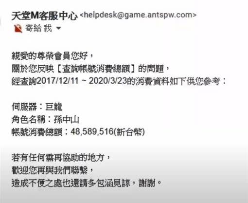 被玩家稱為「國父」的孫中山在遊戲中花費將近5,000萬新台幣。（圖／翻攝自網路）