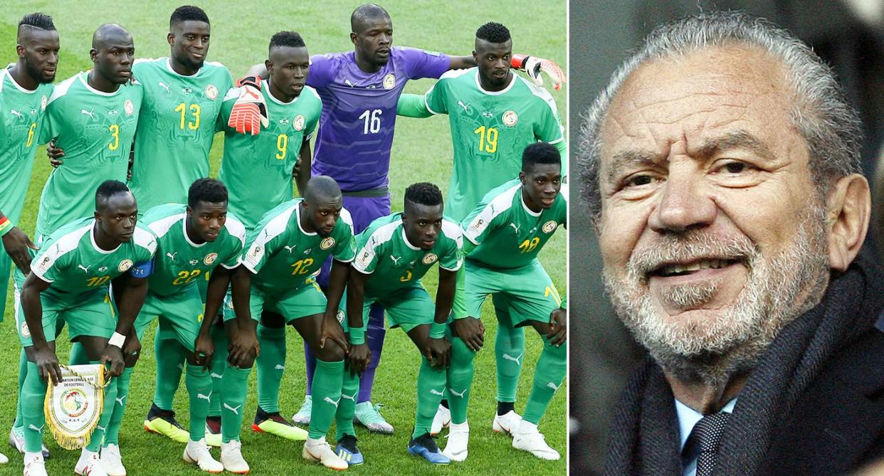 Lord Sugar appeared to mock the Senegal team with his tweet