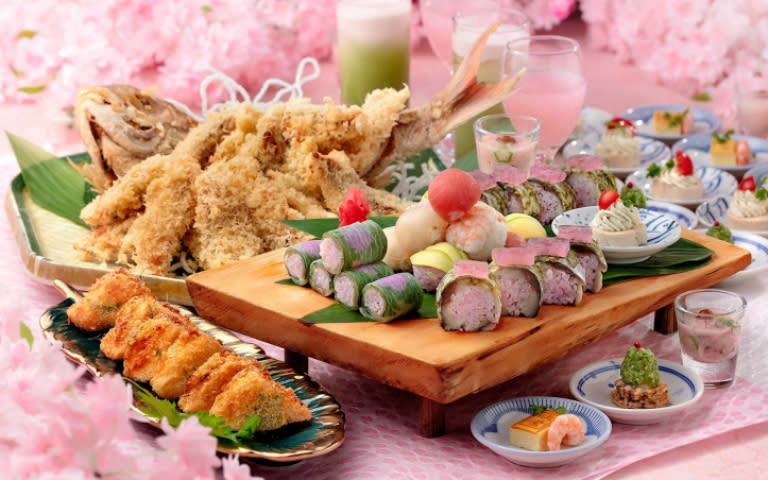 欣葉日本料理以「春日。花見頃」為主題，透過24道期間限定料理打造春日花見料理盛宴。（圖／欣葉提供，以下同）