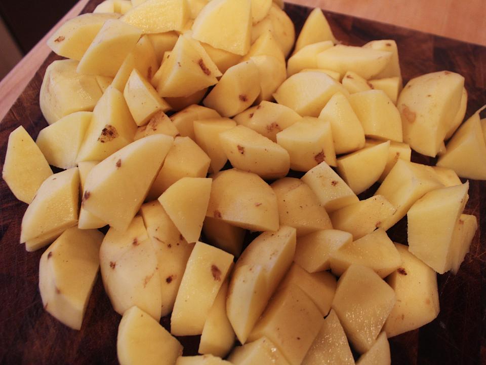 peeled and chopped russet potatoes