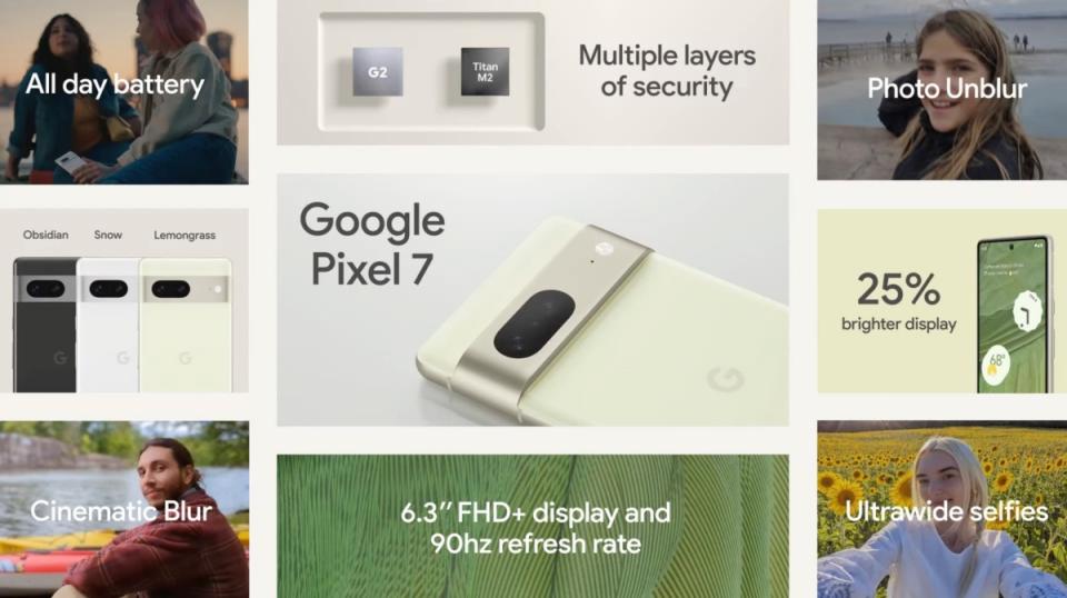 Pixel 7系列公布完整規格特色，從即日起開放預購、預計10/13正式上市