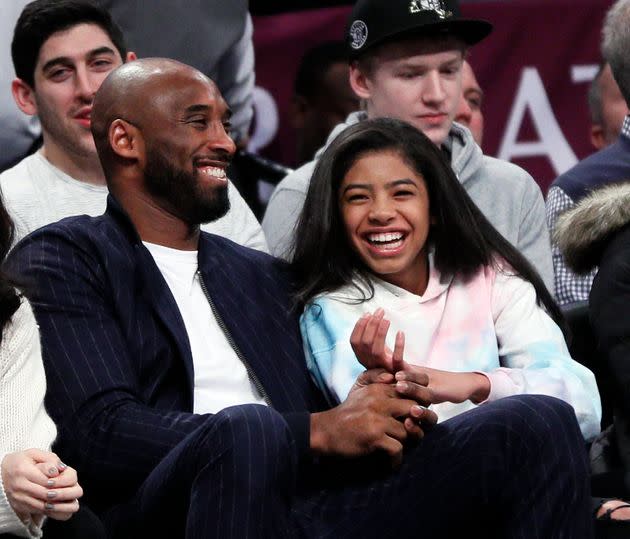 Kobe (left) and Gianna Bryant were among the nine passengers killed in a January 2020 helicopter crash in Calabasas, California. (Photo: Paul Bereswill via Getty Images)
