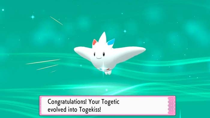 She's perfect, she's beautiful, and she has a new Fairy typing to flaunt. After leveling up Togepi via friendship, you'll have to find a Shiny Stone to turn Togetic into Togekiss. Queer people LOVE to use the move Metronome.