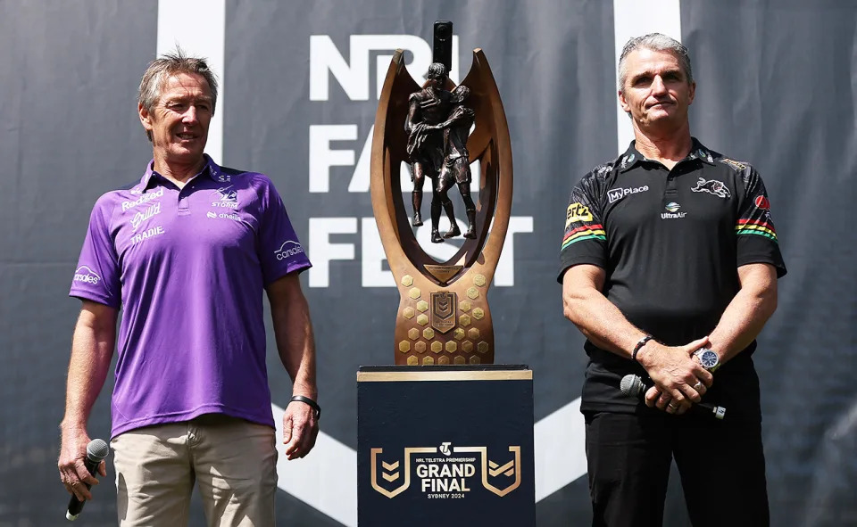 Craig Bellamy and Ivan Cleary, pictured here ahead of the NRL grand final.