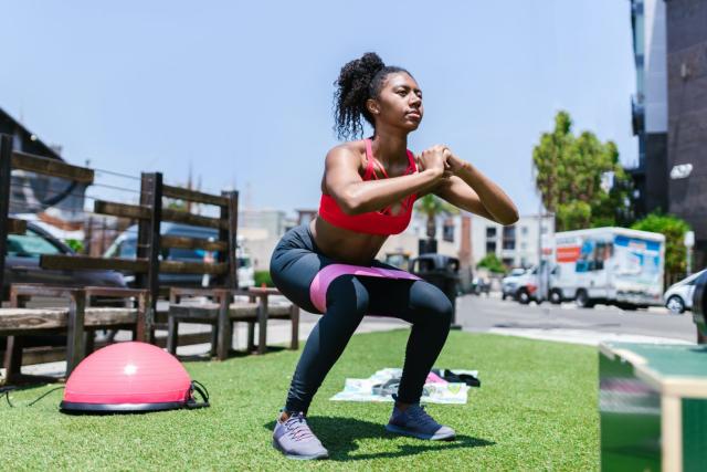 black woman working out