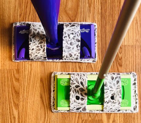 A reusable mop pad for your Swiffer that you can throw in the wash