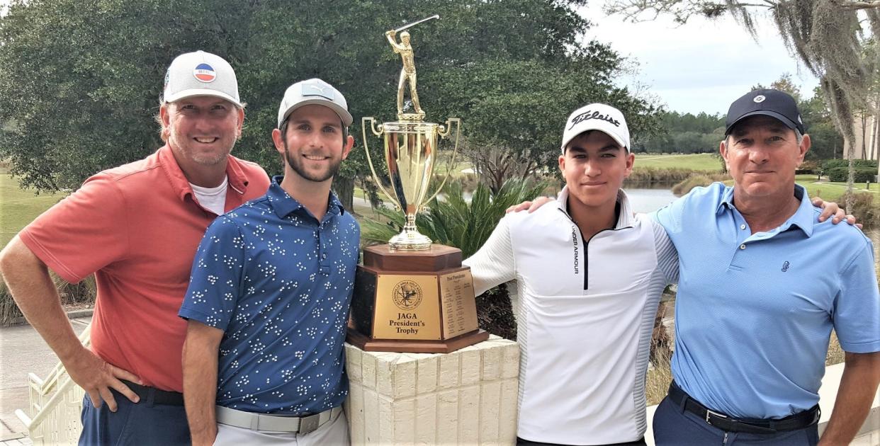 The Jacksonville Beach Golf Club (left-to-right) of Brent Dietz, Thomas Gelsomino, Keanu Evans and Michael Lupi won the 24th annual Jacksonville Area Golf Association Team Championship.