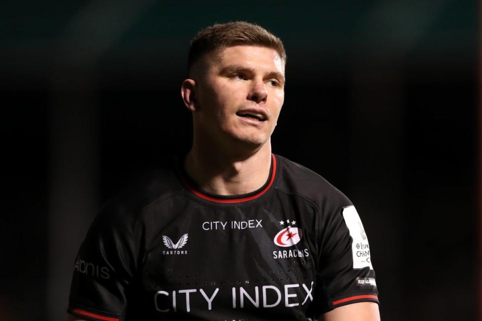 Exit looming: Owen Farrell will hope to win a seventh Premiership title with Saracens before leaving (Getty Images)