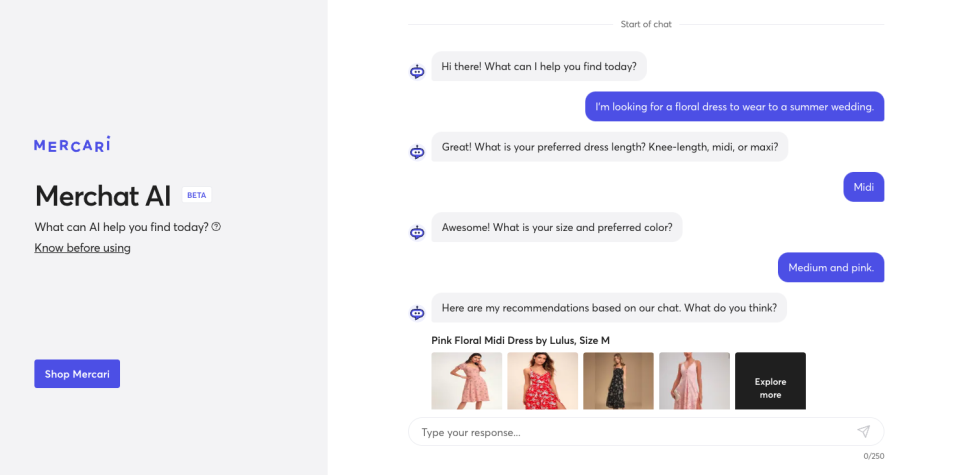 Merchat AI aims to help consumers find just the right thing using data science via ChatGPT.