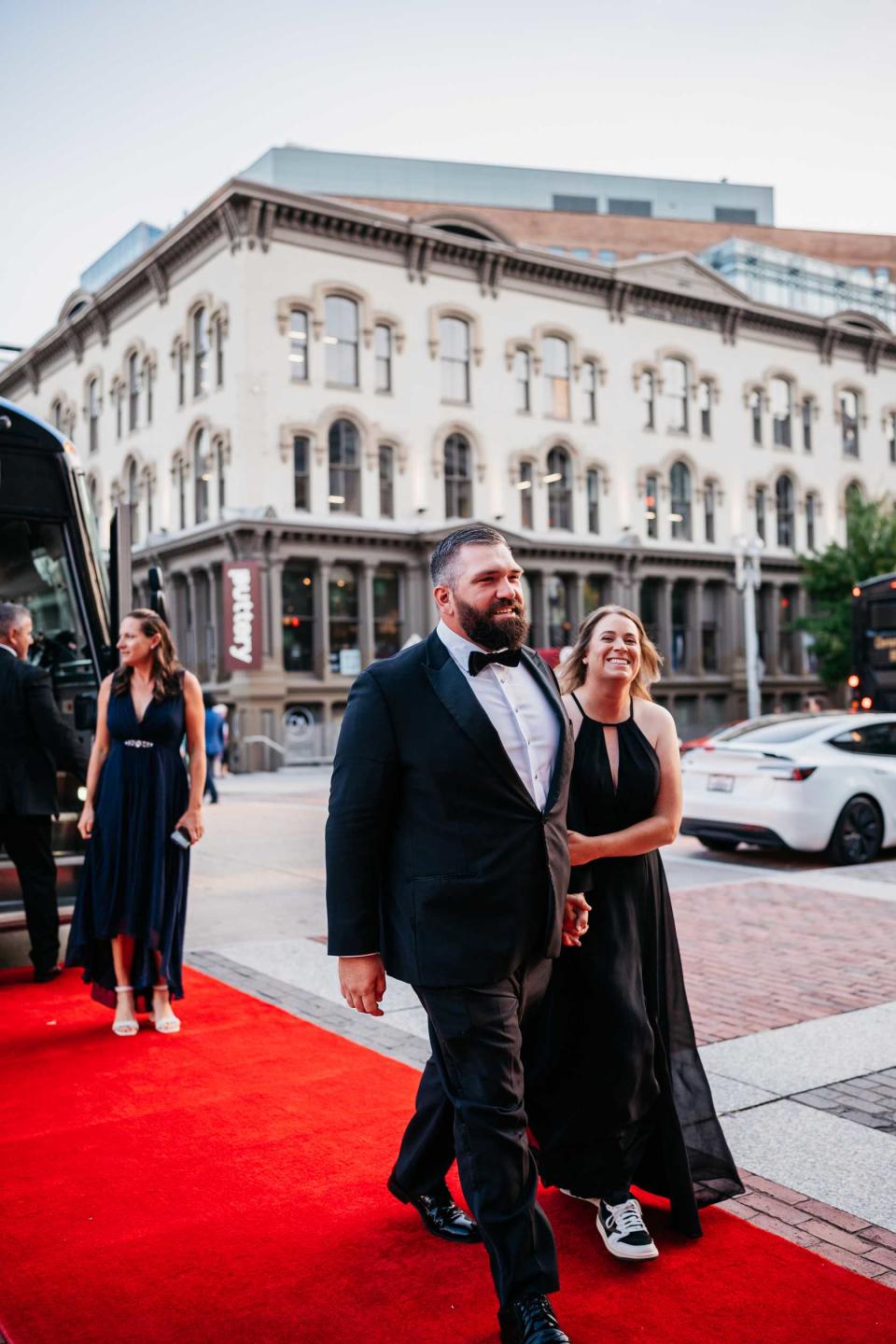 Lauren Coughlin and husband John Pond (2024 Solheim Cup photo)