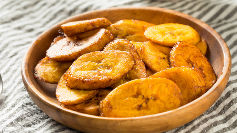 Homemade fried plantains