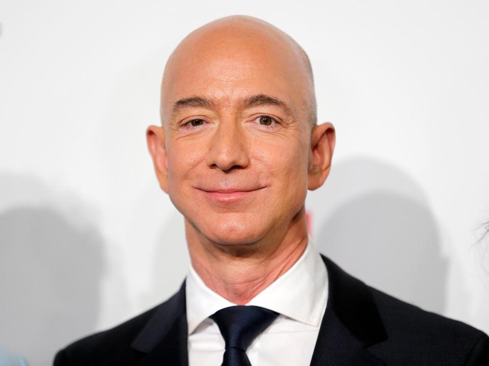 Jeff Bezos attends the Axel Springer Award 2018 on April 24, 2018 in Berlin, Germany. Under the motto &quot;An Evening for&quot; Jeff Bezos receives the Axel Springer Award 2018