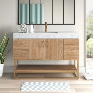 Wade Logan Annice 48'' Single Bathroom Vanity with Cultured Marble Top