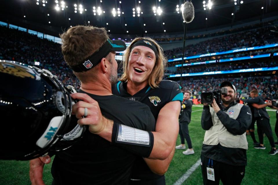 Trevor Lawrence enjoys his first win in the NFL (AP)