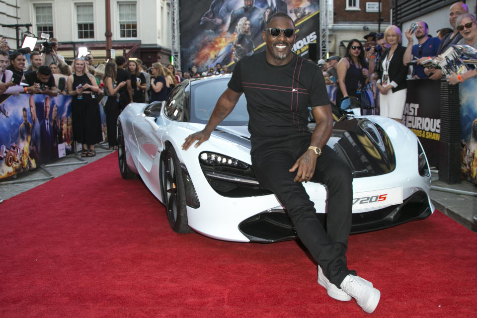 Actor Idris Elba poses for photographers at a special screening of Fast & Furious: Hobbs & Shaw, in a central London cinema, Tuesday, July 23, 2019. (Photo by Joel C Ryan/Invision/AP)