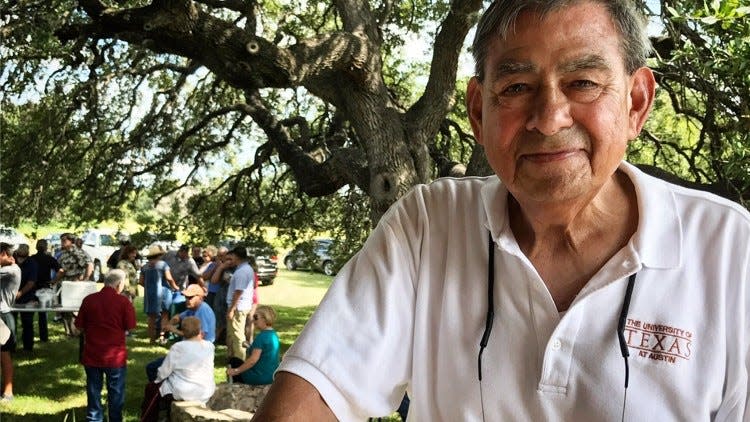 John Treviño at the dedication of John Treviño Junior Metropolitan Park in East Austin. (Contributed by Lonnie Limón)