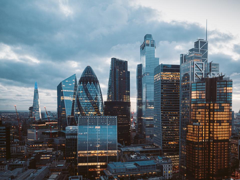 The City of London Skyline at Night